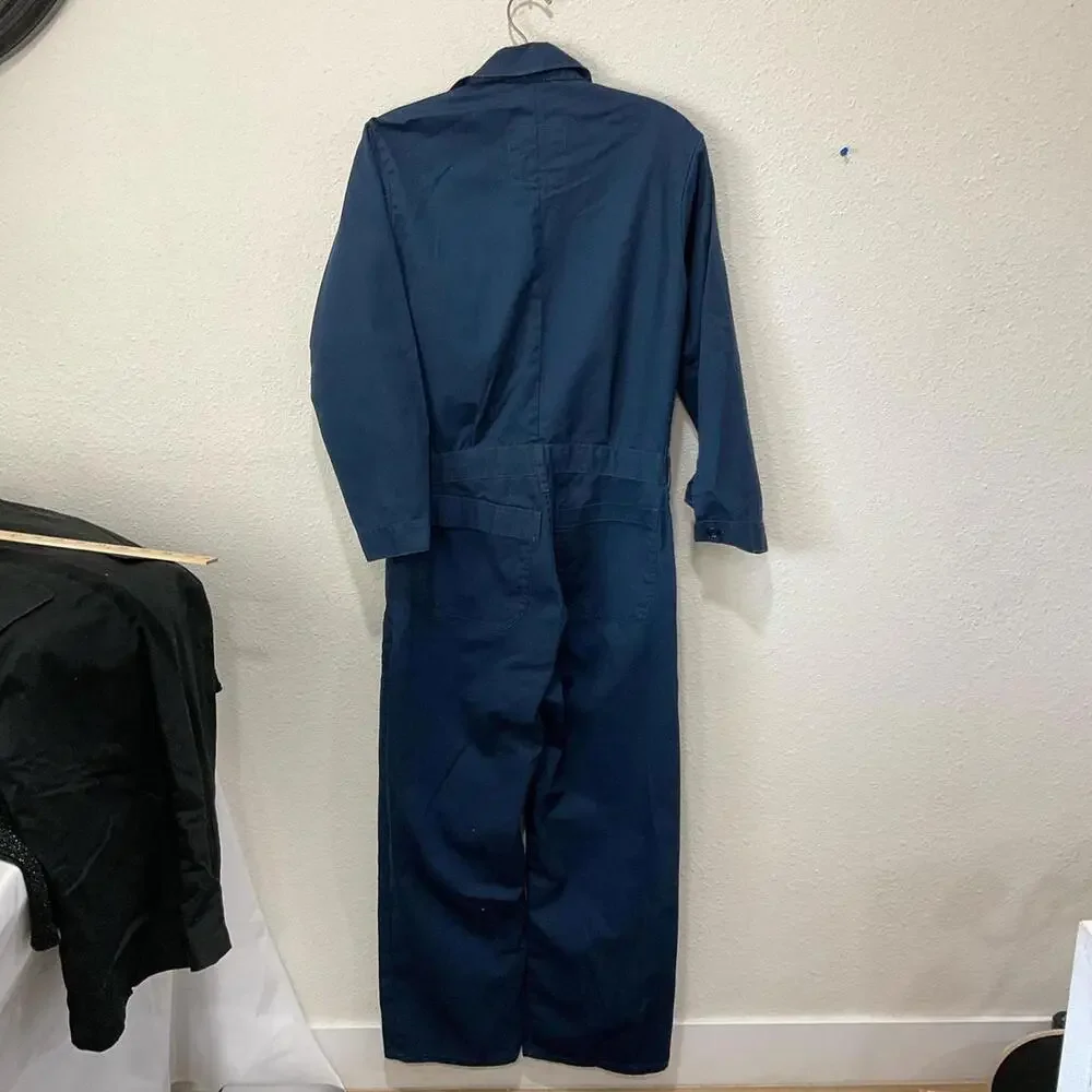 Men's Blue Navy Military Jumpsuit With Stripes
